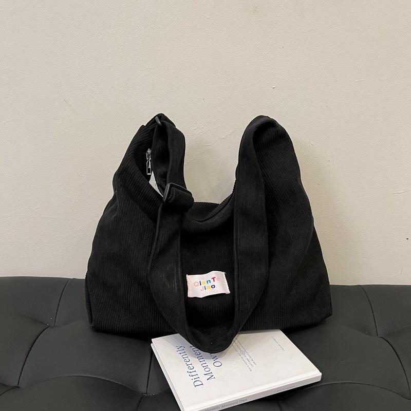 Women's bag Crossbody bag Corduroy tote bag New shoulder bag Korean version Fashion simple large capacity casual shoulder bag