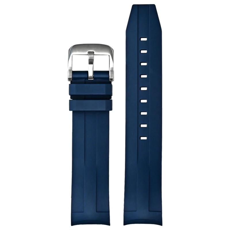 

Waterproof Fluororubber FKM Watch Strap for Tissot 1853 Seastar series T120 21mm Curved Watch Band 21mm