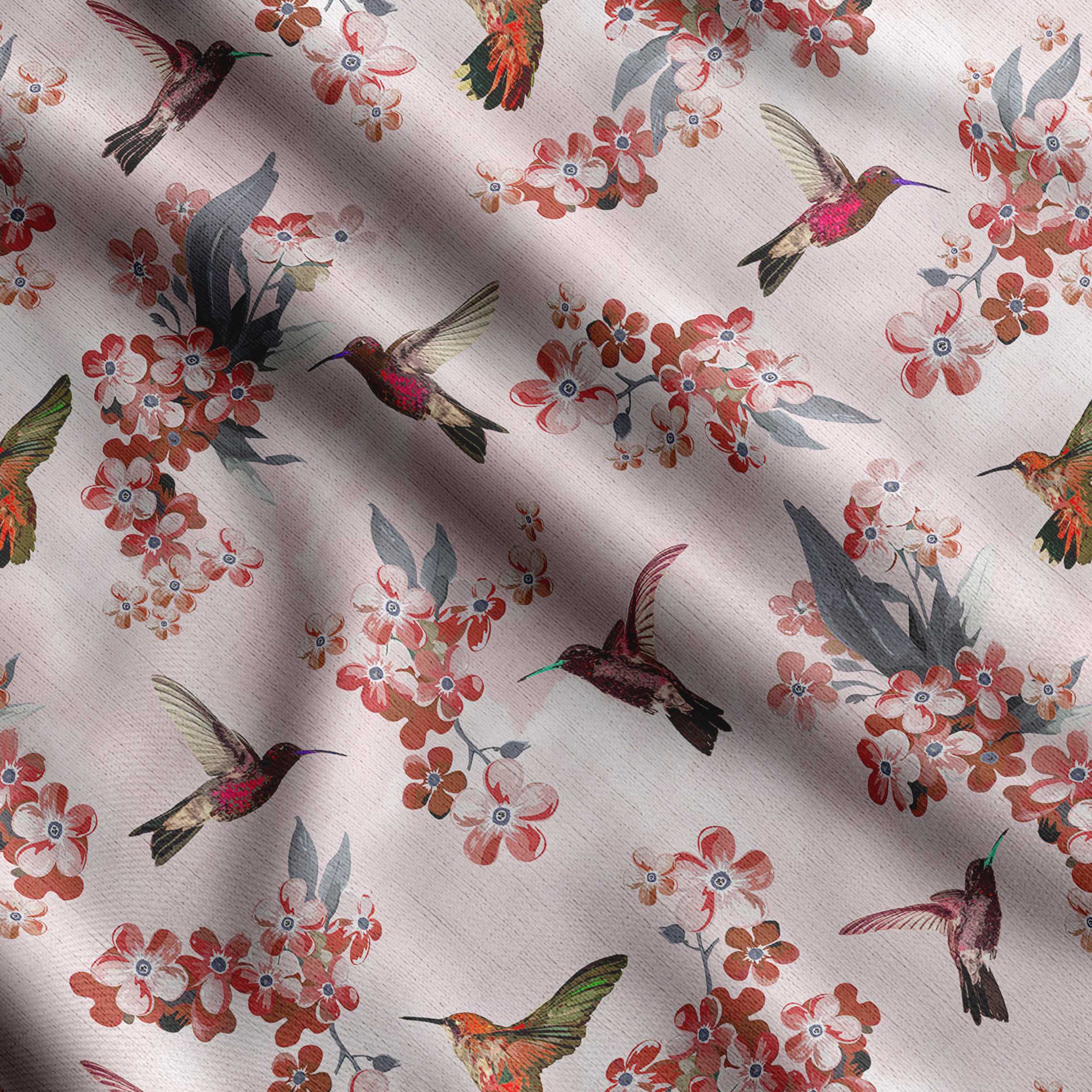 

Soimoi Bird & Flowers Print, бавовняна тканина для стьобання, що продається у дворі - Шиття з бавовняної тканини середньої ваги шириною 42 дюйми - 42 Inch Wide - Cotton Cambric червоний