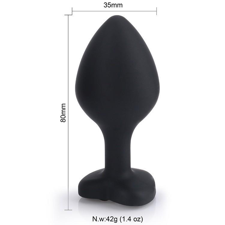 Heart-Shaped Silicone Anal Plug – Adult Erotic Toy & Dilator