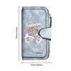 Vintage Print Long Wallet for Daily Use Stylish Portable Card Holder Purse