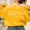 You Are Enough Casual Round Neck Long Sleeve Printed Plus Velvet Hoodie