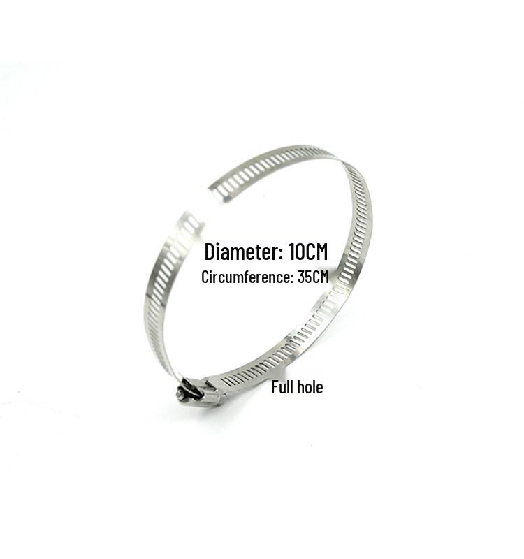 Steel Crossbar Bracket with Adjustable Hose Clamp (10/25/30/40cm) - 304 Stainless Steel