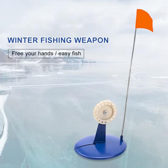 Ice Fishing Flag Solid Cold-Resistant Blue Outdoor Winter River Floating Fishing Rod Flag