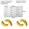 6/12 Cavity Baking Silicone Mold Food Grade Non-Stick for DIY Banana Mousse Cake Pudding Dessert Holiday Pastry Making