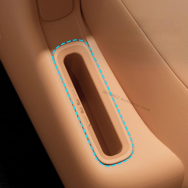 For ZEEKR 9X 2nd Row Seat Storage Box Silicone Phone Holder Organizer Phone Slot Mat Tidying Interior Decoration Car Accessories