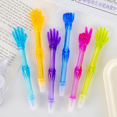1 Piece Creative Finger Bones Ballpoint Pen Kawaii Rock Paper Scissors Ball Pens Stationery Office School Supply Novelty Funny