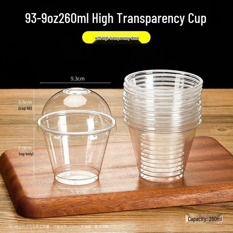 Transparent Mini Milk Tea Disposable Cup with Lid - Small Size for Cold Drinks
