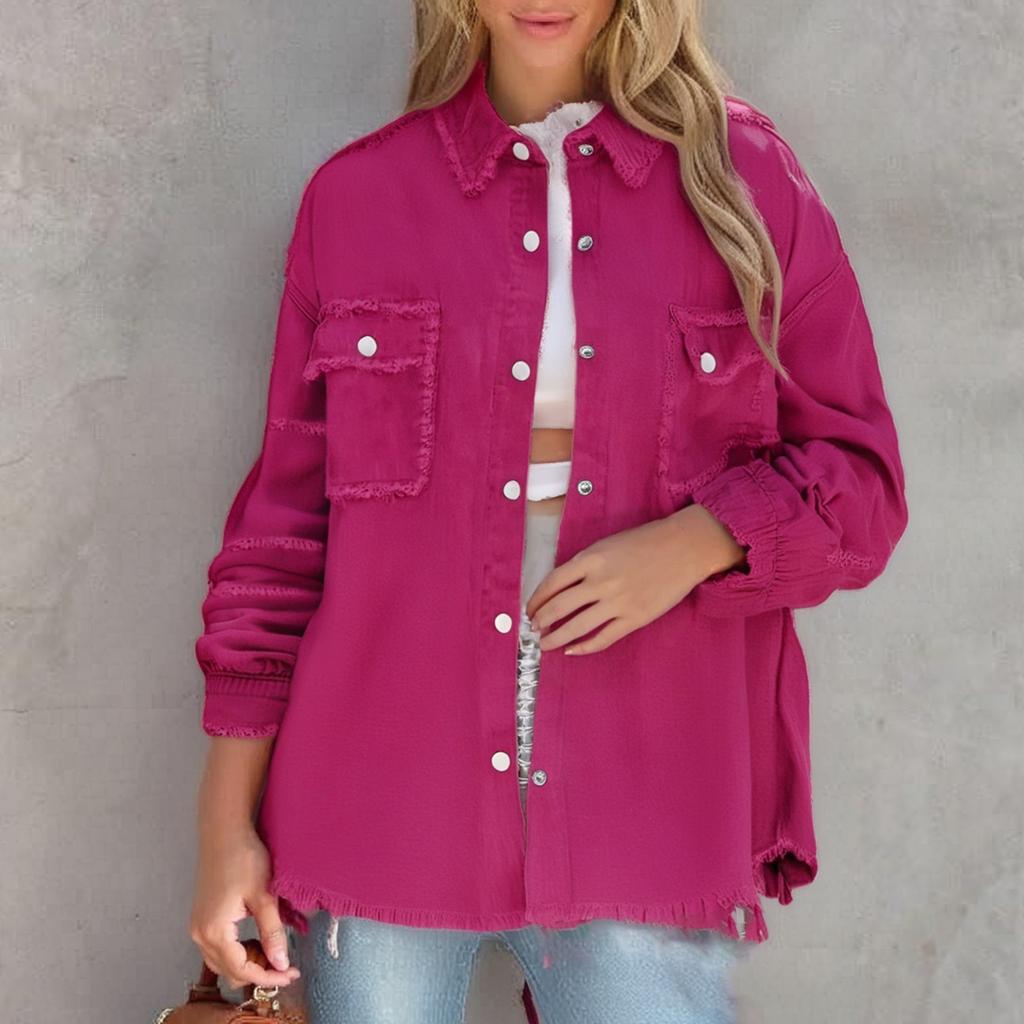 Ladies' Casual Loose Denim Jacket