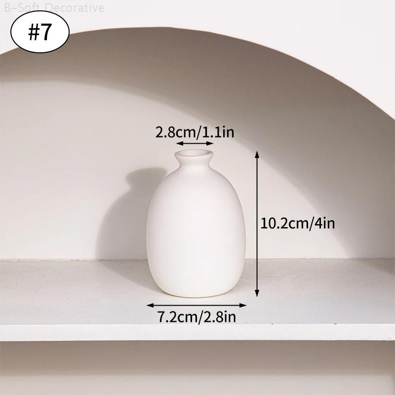Nordic Modern Ceramic Vase Small Flower Vases for Home Decoration Dried Arrangement Flower Bottle Hydroponic Flower Vases