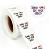 500Pcs /Roll 25Mm Black Thank You Stickers Kraft Paper Sticker For Baking Wedding Decor Birthday Party Gift Sealing Sticker