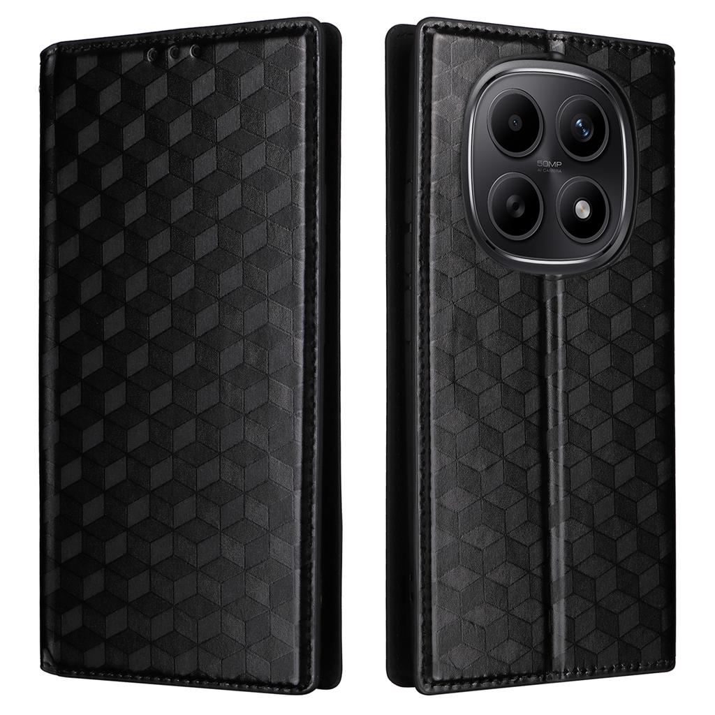 For Xiaomi Poco M8 5G/Redmi Note 15 5G (Global)/Note 15 4G (Global) Case Wallet Rhombus Imprinted Leather Phone Cover