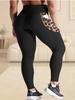 Plus Size Yoga Pants with Leopard Print High-waisted Sexy Running Sports Tight-fitting Pants for Women with Butt-lifting Sweat-wicking Base Layers.