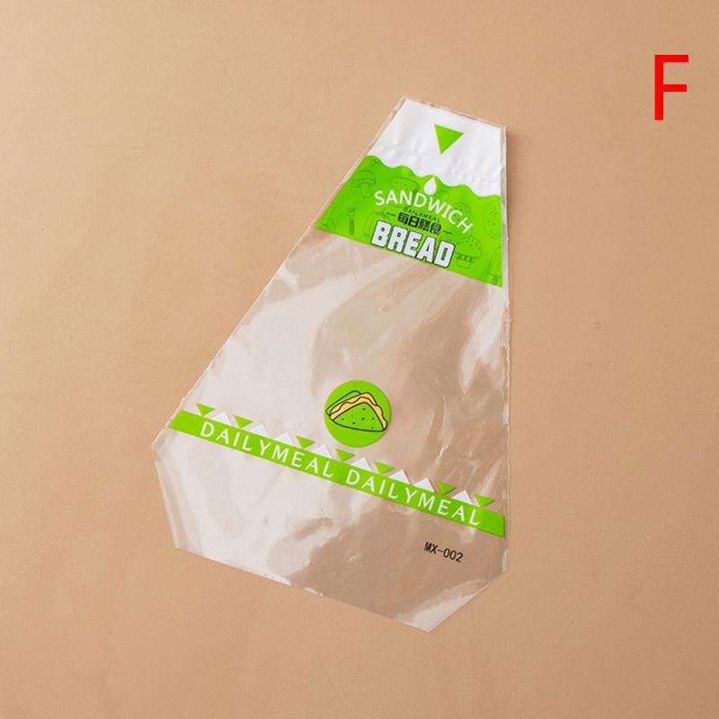 100 Stück Anti-Beschlag Sandwich-Verpackungen Speziell Einweg Leicht zu Reißen Transparentes Dreieck Kuchen Backen Brot Verpackungsbeutel