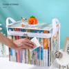 Containing Box Foldable Book Box for Student Classrooms Transparent Home Organizer Book Storage Box