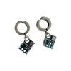 Cyberpunk Alien Circuit Earrings Futuristic Drop Earrings Cuff Earrings Alloy Texture for Science Fiction Enthusiasts