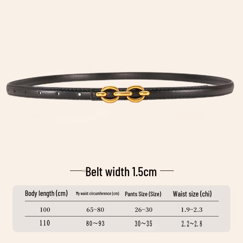 

2026 Women s Versatile 1.5cm Thin Korean Style Casual Belt 100 cm