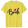Team Bride Squad T-shirt Bridal Wedding Tops Bachelorette Farewell Party Tees Women EVJF Blouses Bridesmaid Aesthetic Clothing
