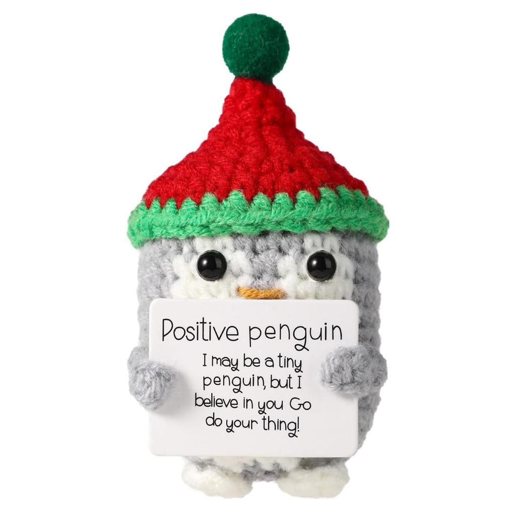 Lustige handgefertigte positive Kacke-Puppe mit Karte Heimdekoration Gestrickte Kacke Weihnachts-Puppen-Ornament Zimmerdeko Weihnachtsfeier Geschenke