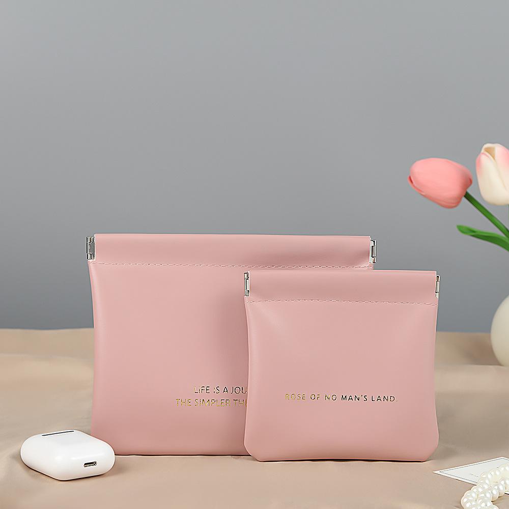 Spring Clip Red Envelope Multifunction Organizer: Portable Data Cable & Jewelry Holder with Auto Closure Coin Pouch