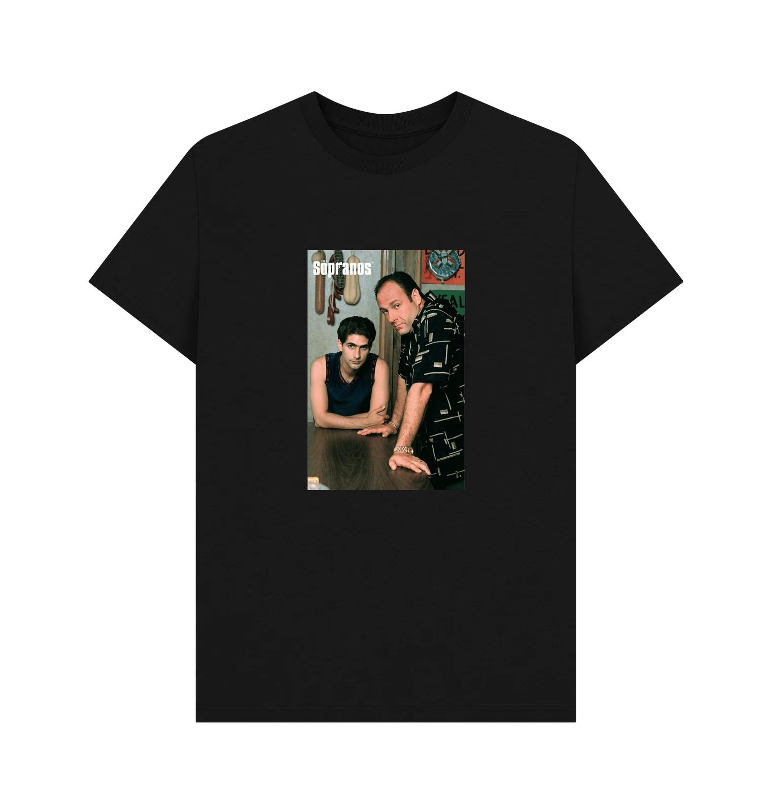 PREMIUM OFFICIAL The Sopranos The Sopranos Tony & Christopher Black T-Shirt S