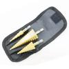 3PCS Hexagonal Handle Stepped Drill Bit Spiral Drill Bit Steel Plate Tapper Tool Set
