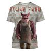 Camiseta gráfica de cerdo lindo impresa en 3D de tendencia para hombre Ropa Camiseta divertida Verano Casual Cuello redondo Manga corta Moda Tops de gimnasio