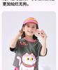 B. Duck Children's Clothing Girls' Summer New Short Sleeved Top Cute and Playful Cat T-shirt for Middle and Small Children