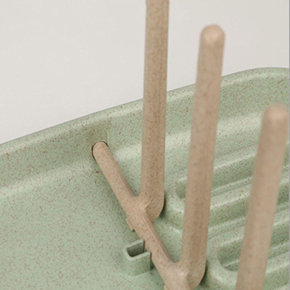 Colorful Baby Feeding Bottle Drain Rack Wheat Straw Feeding Cup Holder  Bottle Accessories