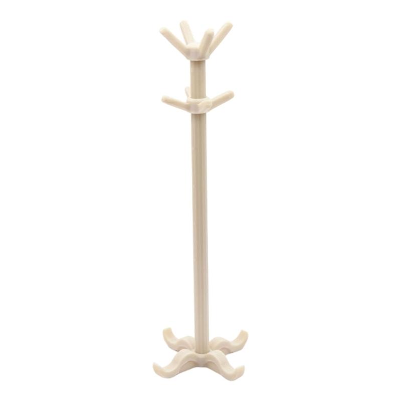 Doll House Furniture Coat Hanger Organizer Stand Plastic Clothes Rack For Realistic Miniature Scene Arrangement Supply