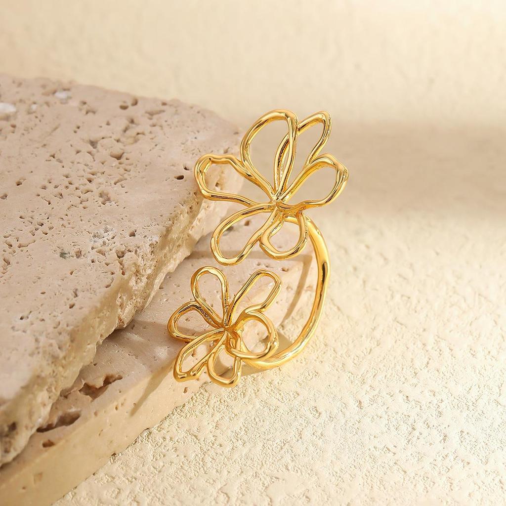 Star Flower Adjustable Ring for Women