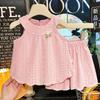 Summer Baby Girl Sweet Sleeveless Vest And Ruffled Shorts Two Piece Set Cute Stylish Kids Outfit For Toddler Girls