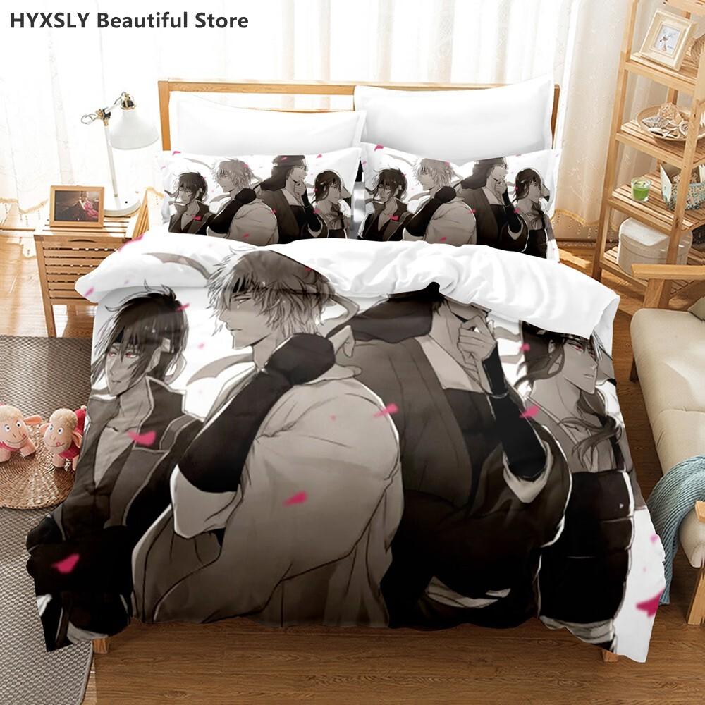 Gintama Bedding Set Duvet Cover Pillowcases For Adult Kids Single Double Full Queen King Kids Teens Sakata Gintoki Bed Linen