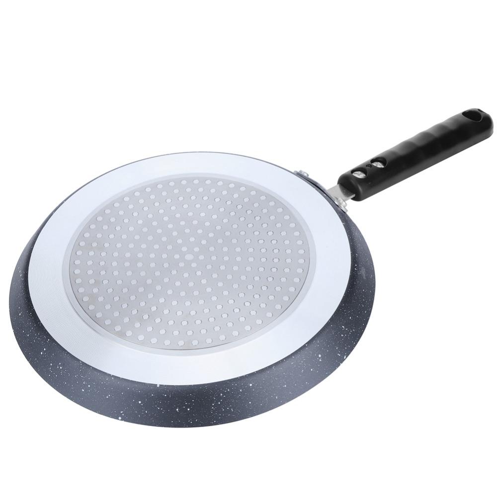 Round Shape Nonstick Crepe Pan Aluminum Alloy Flat Skillet Pan  Pancake Egg Pizza Tortilla