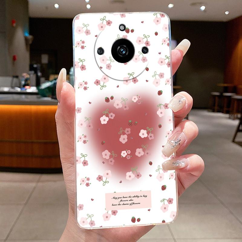 Hülle Für Realme 11 Pro+ 5G Hülle Luxus Mode Schmetterling Blume Transparent Weich TPU Silikon Handyhülle Für Realme 11 Pro Plus Hülle