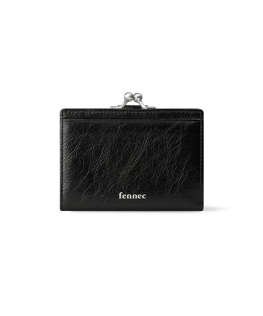 Fennec Crinkle Hearty Frame Bridge Wallet - Black