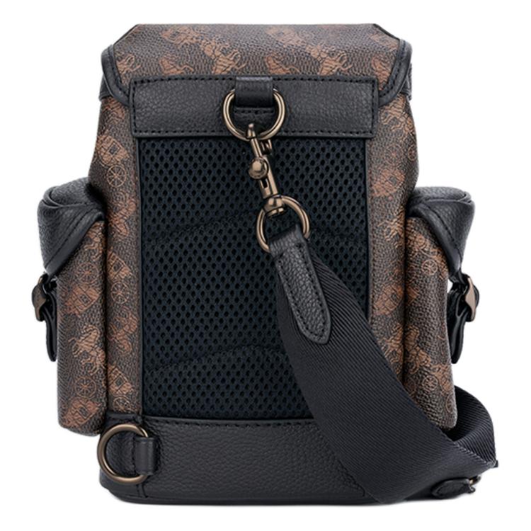 Coach Hitch 13 Classic Logo Carriage Pattern Print Mini Backpack Men backpack Charcoal CE507-A7U