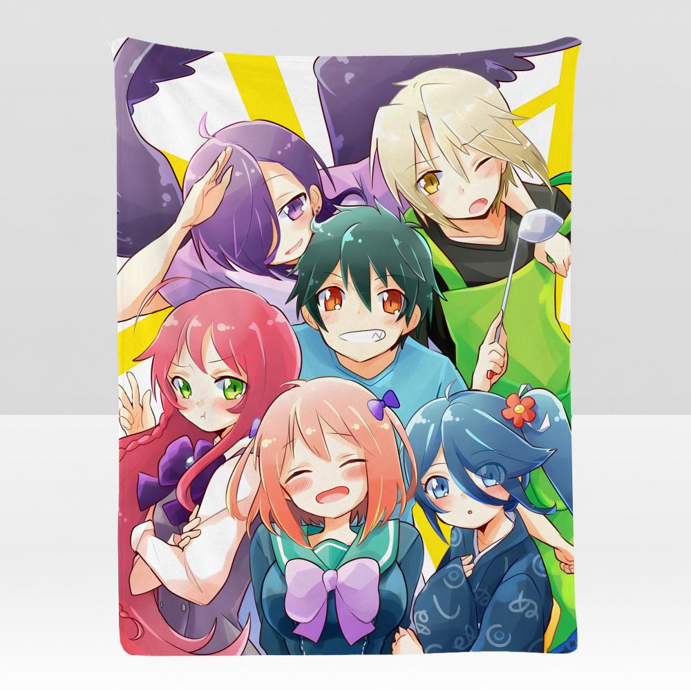 anime PPartTimer DDevil Throw Soft Flannel Blanket for Bed Bedroom Sofa Picnic Throw Skinfriendly Breathable Gift Cover