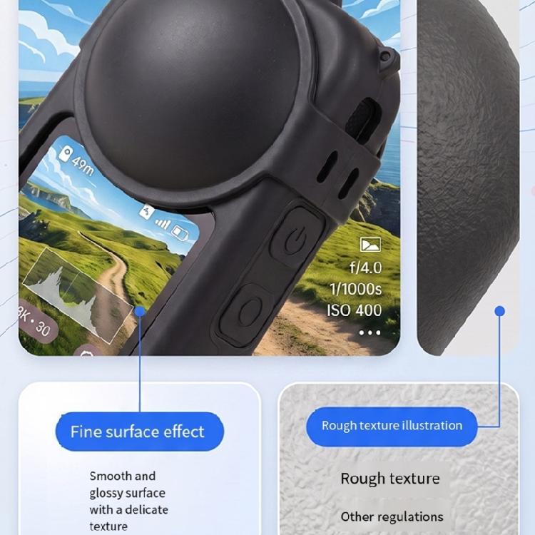 Black Camera Body Sleeve for X6 with Front and Rear Lens Covers, for Independent Removal and Camera Access