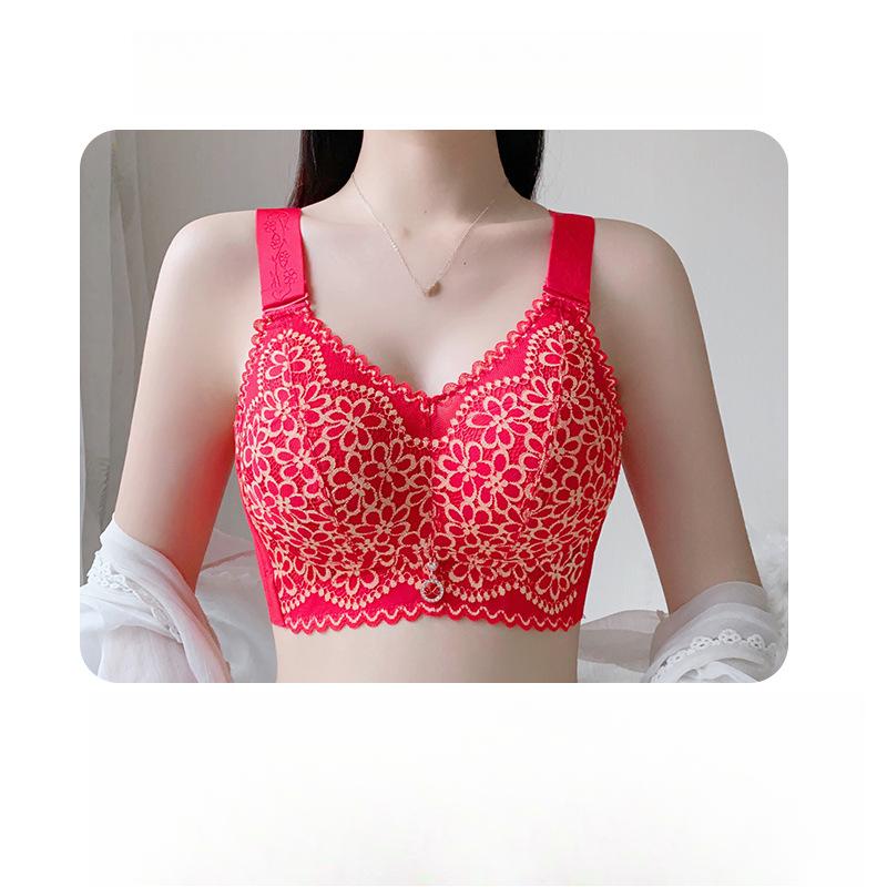No Steel Ring Bra Plus Size Bra No Trace Bra Women's Ultra-thin Gathering Bra Complementary Breast Beautiful Back Bra