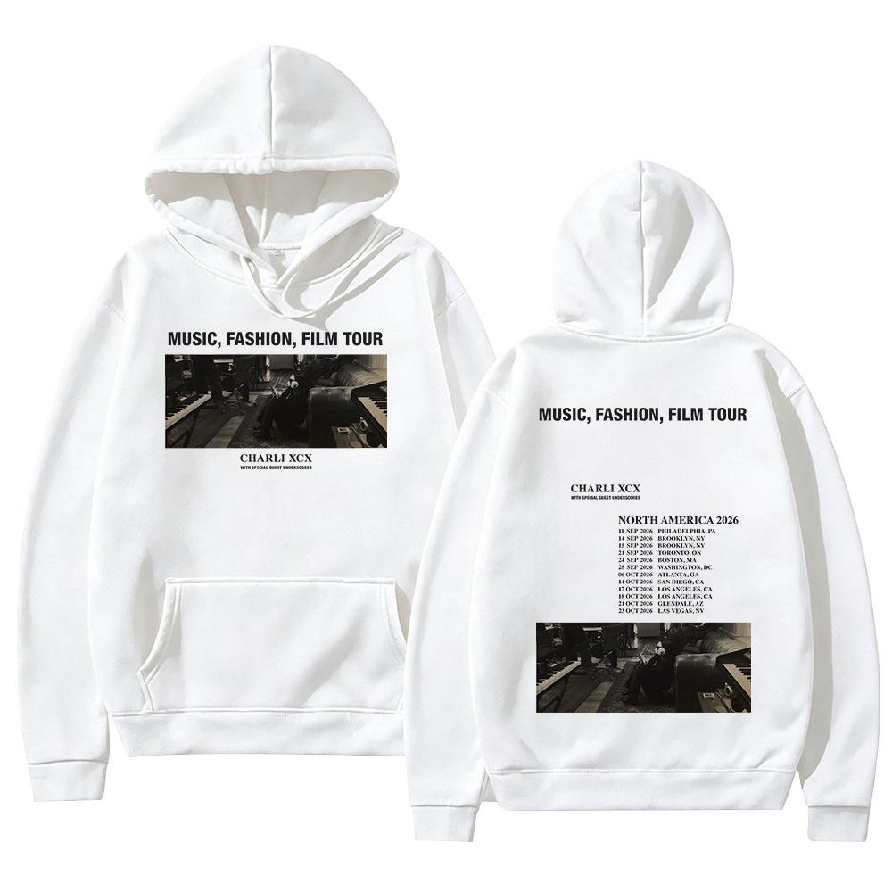 Charli XCX Music, Fashion, Film Tour Hoodies Fashion Long Sleeve Sweatshirts Vintage Graphic Clothes Unisex High Street Pullover