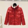 New down cotton cotton jacket thickened short stand-up collar cotton-padded jacket mother clothing bread jacket small winter coat