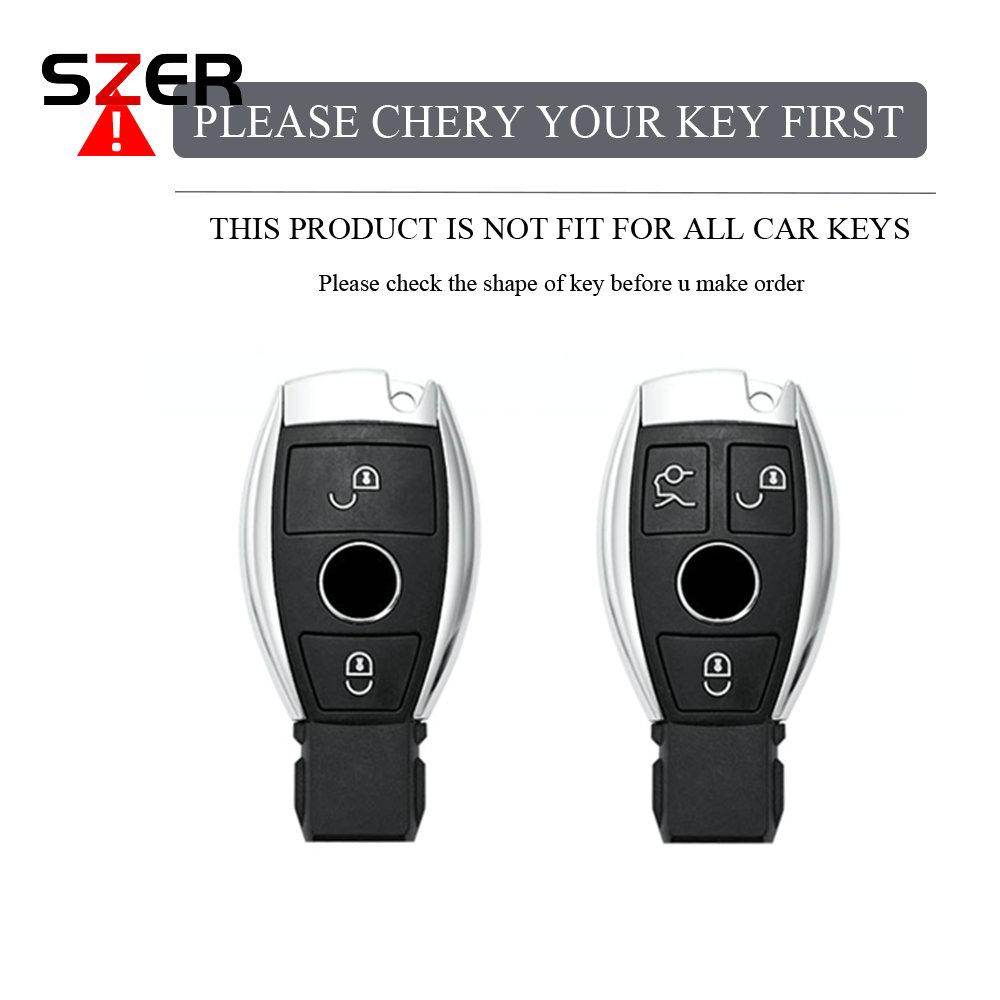 2 3 Button Abs Car Key Case Cover Shell Fob For Mercedes Benz A B C E Class Gls Gla Glk Glc Cls Cla Amg W204 W205 W212 W463 W176