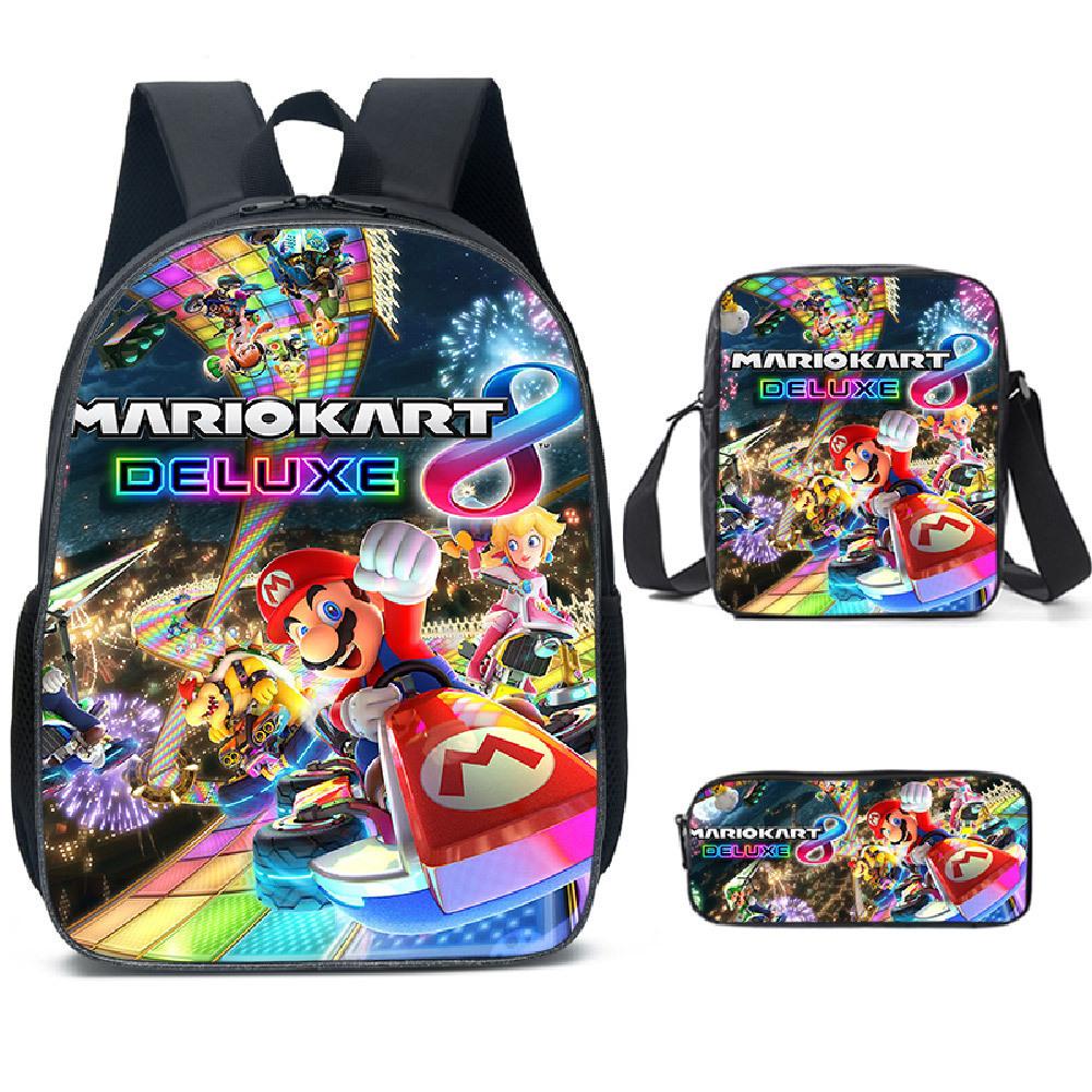 Cartoon Backpack, Primary And Secondary School Students Three-Piece Set, School Bag, Backpack, Shoulder Bag, Pencil Case.