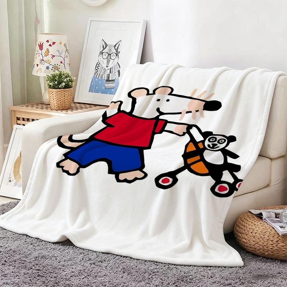 Cartoon M-MaisyS MuisS Plaid Zacht Warm Plaid voor Slaapkamer Woonkamer Bed Reizen Kamperen Picknick Cadeau