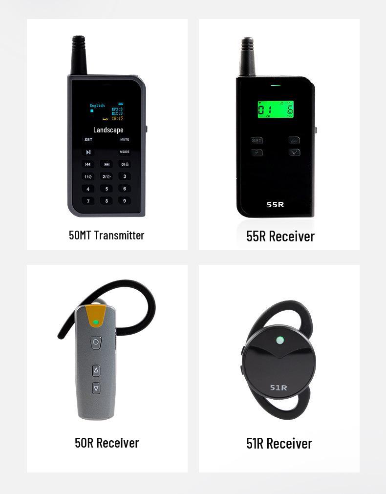 16G Wireless Tour Guide Device: One-to-Many Interpreter & Recorder with All-in-One Storage for Museums