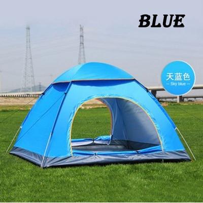 Tenda da campeggio automatica pieghevole da 3-4 persone, tenda da escursionismo portatile per esterni, impermeabile, per famiglie