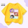 Summer children's 100% cotton short-sleeved Kpop Demon Hunters hunting girl group Mirazoyuriumi cartoon print T-shirt