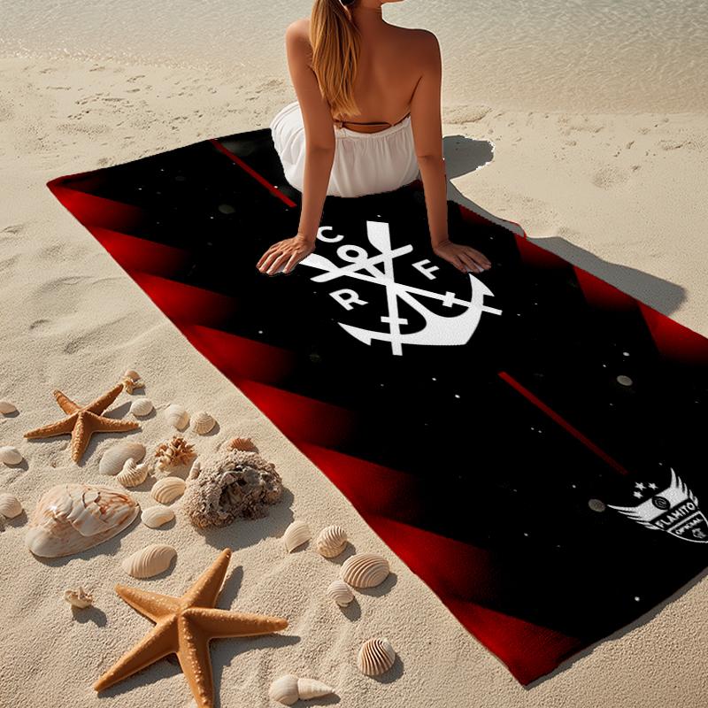 Serviette de plage Emblème de Club de Football, Microfibre Super Douce, Cadeau pour Elle/Lui, Anniversaire, pour Piscine, Plage, Voyage, Décoration d'Intérieur Cadeaux pour Fans