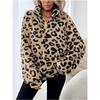 Women S Leopard Print Zip Up Hoodie Elegant Casual Sweatshirt
